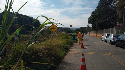 Cronograma diário continua com ações de limpeza pública e zeladoria em Valinhos