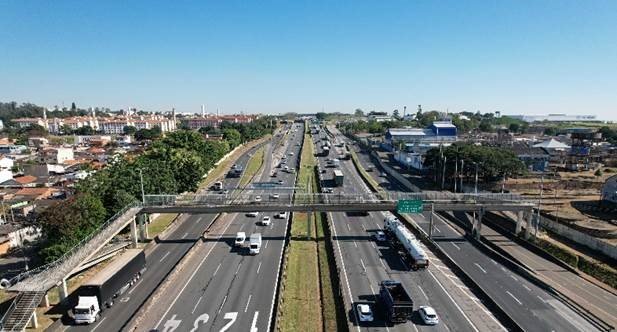 CCR AutoBAn realiza obras de melhorias em passarela da Anhanguera, em Campinas