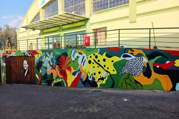 Artista Genivaldo Amorim finaliza mural de entrada do Centro de Exposições e Galeria de Artes
