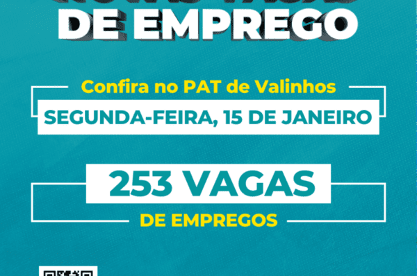 Oportunidades de emprego: PAT oferece 253 vagas em diversas áreas