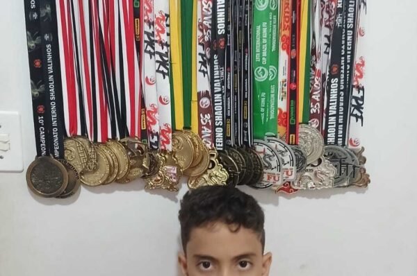 Valinhense de 9 anos conquista medalha de bronze no Campeonato Brasileiro de Kung Fu