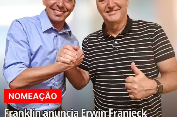 Franklin anuncia Erwin Franieck como novo secretário de Desenvolvimento Econômico de Valinhos